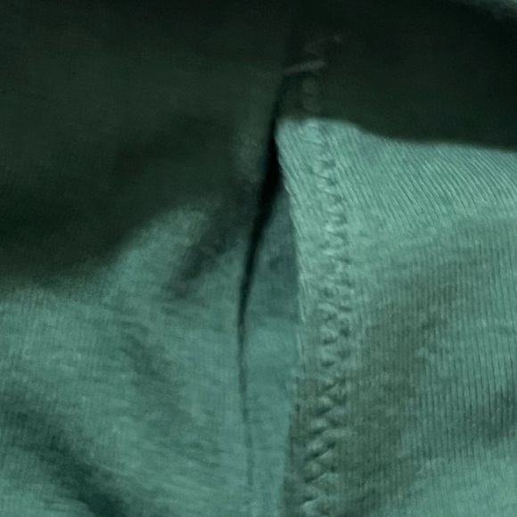 Victoria's Secret PINK Leggings Cotton High Waist Small Green W Gold Stripe - Picture 8 of 8